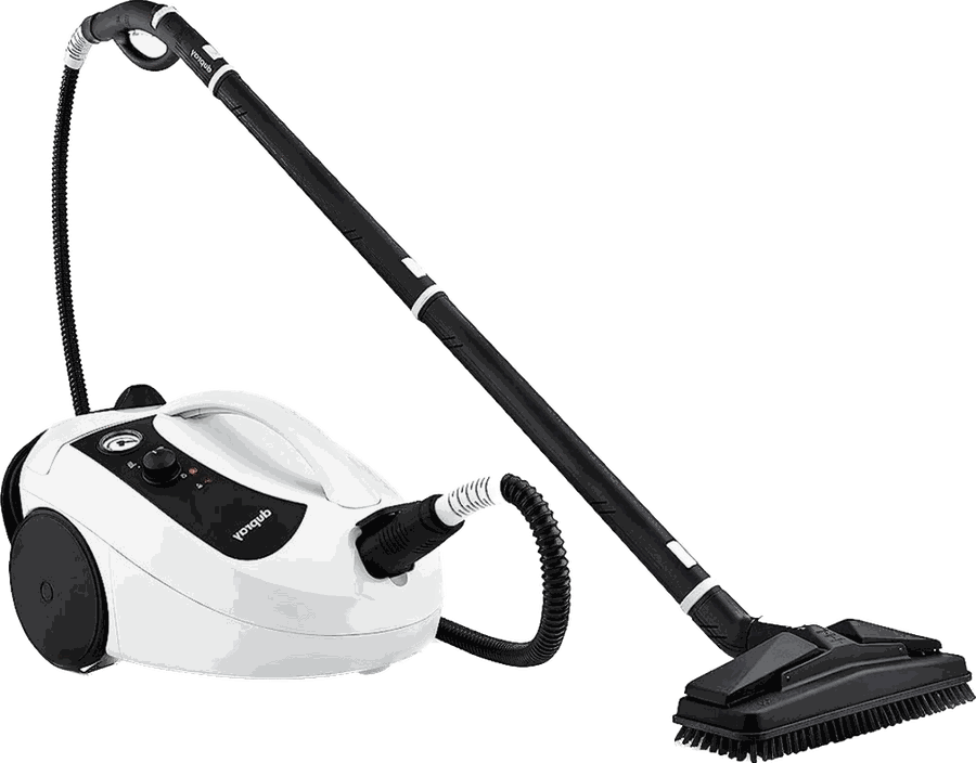 Professional high-temperature steam system with floor attachment